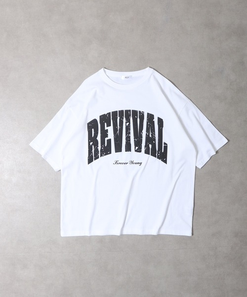 RGY(アールジーワイ)の「RGY REVIVAL 発泡PT ビッグシルエットTシャツ(Tシャツ/カットソー・メンズ・ブラック/ホワイト/ネイビー・L/M)」の4枚目の写真