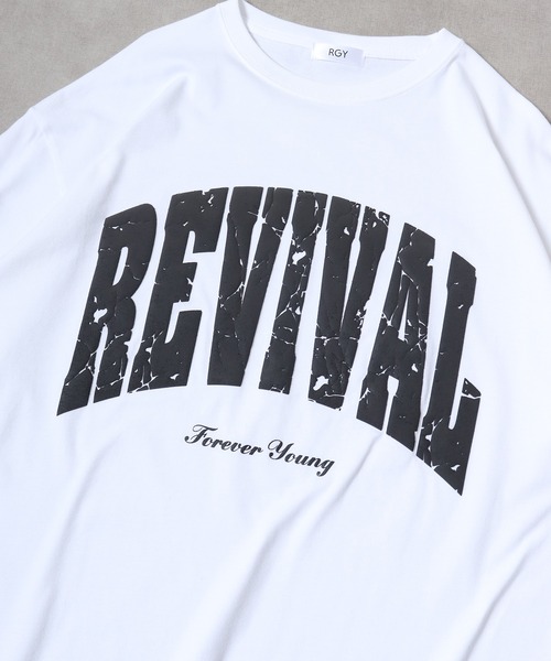 RGY(アールジーワイ)の「RGY REVIVAL 発泡PT ビッグシルエットTシャツ(Tシャツ/カットソー・メンズ・ブラック/ホワイト/ネイビー・L/M)」の6枚目の写真