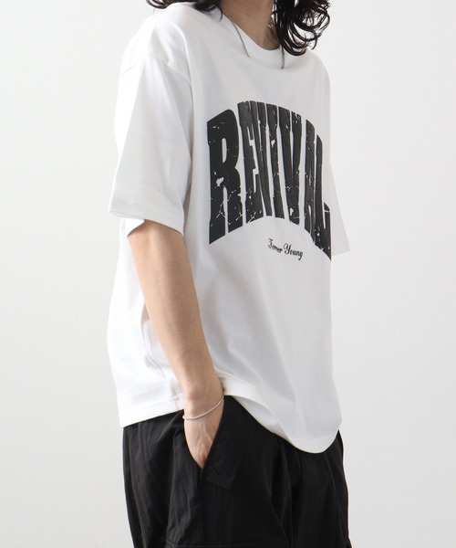 RGY(アールジーワイ)の「RGY REVIVAL 発泡PT ビッグシルエットTシャツ(Tシャツ/カットソー・メンズ・ブラック/ホワイト/ネイビー・L/M)」の16枚目の写真