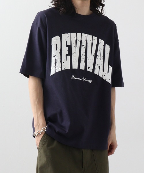 RGY(アールジーワイ)の「RGY REVIVAL 発泡PT ビッグシルエットTシャツ(Tシャツ/カットソー・メンズ・ブラック/ホワイト/ネイビー・L/M)」の9枚目の写真