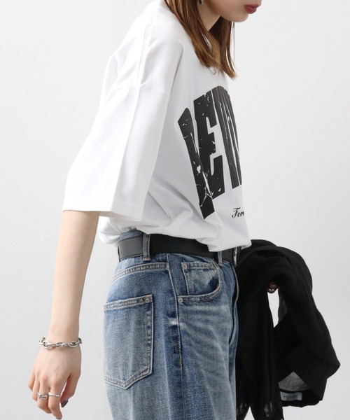 RGY(アールジーワイ)の「RGY REVIVAL 発泡PT ビッグシルエットTシャツ(Tシャツ/カットソー・メンズ・ブラック/ホワイト/ネイビー・L/M)」の22枚目の写真