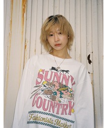 【8】【it】【Little sunny bite】graphic pocket long tee