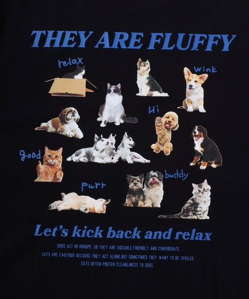 Salong hameu（サロン ハミュー）の「別注カラー キャット・ドッグ アニマルフォトプリント バックプリント半袖Tシャツ メンズ レディース ユニセックス/ネコ/イヌ（Tシャツ/カットソー・レディース・ホワイト系その他/ピンク/ブラック/オフホワイト/ネイビー/ブラック系その他/ホワイト系その他2・M/L）」の15枚目の写真