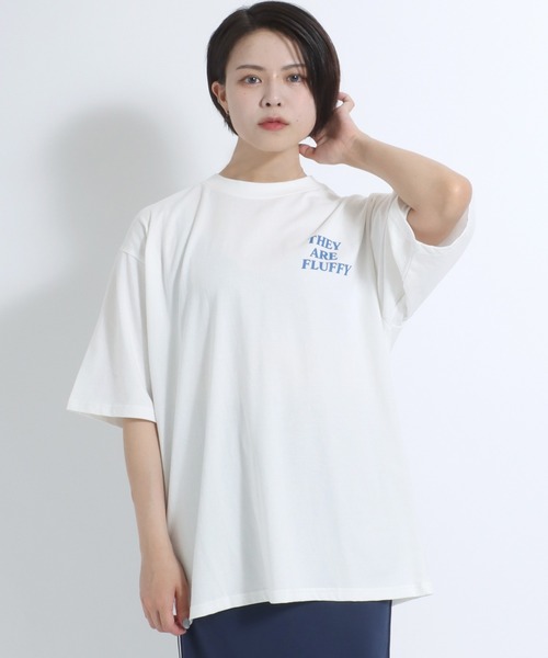 Salong hameu（サロン ハミュー）の「別注カラー キャット・ドッグ アニマルフォトプリント バックプリント半袖Tシャツ メンズ レディース ユニセックス/ネコ/イヌ（Tシャツ/カットソー・レディース・ホワイト系その他/ピンク/ブラック/オフホワイト/ネイビー/ブラック系その他/ホワイト系その他2・M/L）」の17枚目の写真