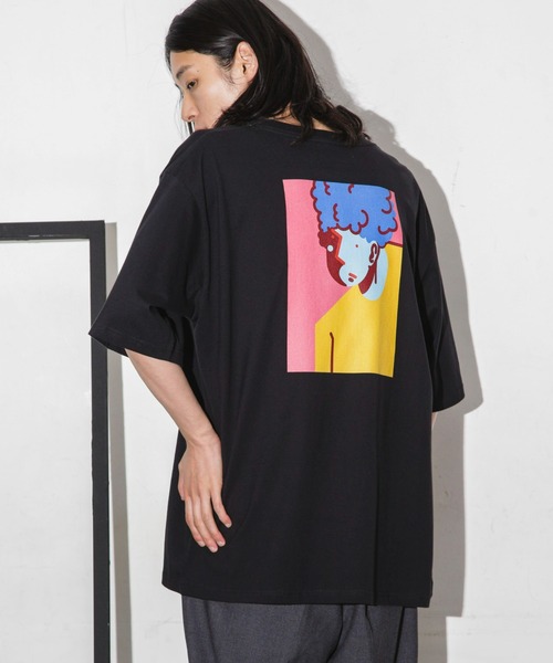 NANO universe(ナノユニバース)の「Eiji×nano・universeプリント 黒Tシャツ半袖(Tシャツ/カットソー・メンズ・ブラック系その他/ブラック系その他5/ブラック系その他3/ブラック系その他2/ブラック系その他4・S/M/L/XL)」の3枚目の写真