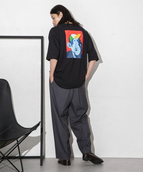 NANO universe(ナノユニバース)の「Eiji×nano・universeプリント 黒Tシャツ半袖(Tシャツ/カットソー・メンズ・ブラック系その他/ブラック系その他5/ブラック系その他3/ブラック系その他2/ブラック系その他4・S/M/L/XL)」の7枚目の写真