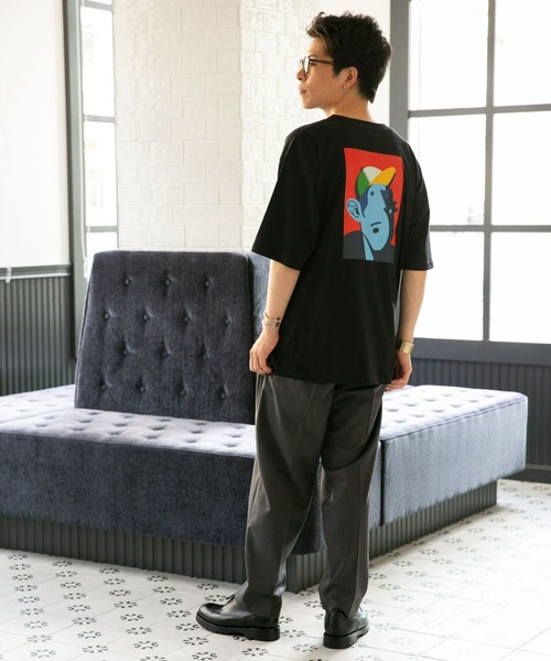 NANO universe(ナノユニバース)の「Eiji×nano・universeプリント 黒Tシャツ半袖(Tシャツ/カットソー・メンズ・ブラック系その他/ブラック系その他5/ブラック系その他3/ブラック系その他2/ブラック系その他4・S/M/L/XL)」の12枚目の写真