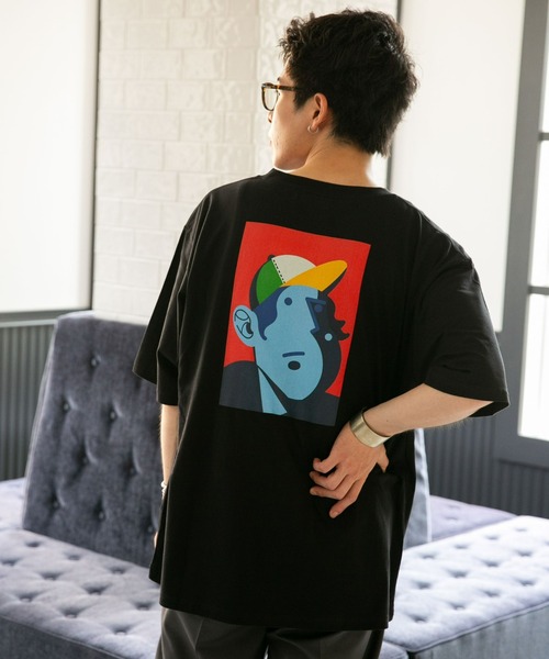 NANO universe(ナノユニバース)の「Eiji×nano・universeプリント 黒Tシャツ半袖(Tシャツ/カットソー・メンズ・ブラック系その他/ブラック系その他5/ブラック系その他3/ブラック系その他2/ブラック系その他4・S/M/L/XL)」の16枚目の写真