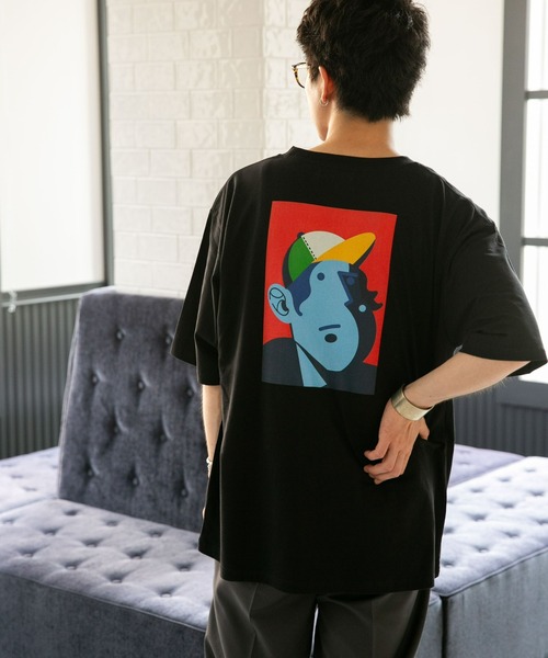 NANO universe(ナノユニバース)の「Eiji×nano・universeプリント 黒Tシャツ半袖(Tシャツ/カットソー・メンズ・ブラック系その他/ブラック系その他5/ブラック系その他3/ブラック系その他2/ブラック系その他4・S/M/L/XL)」の17枚目の写真