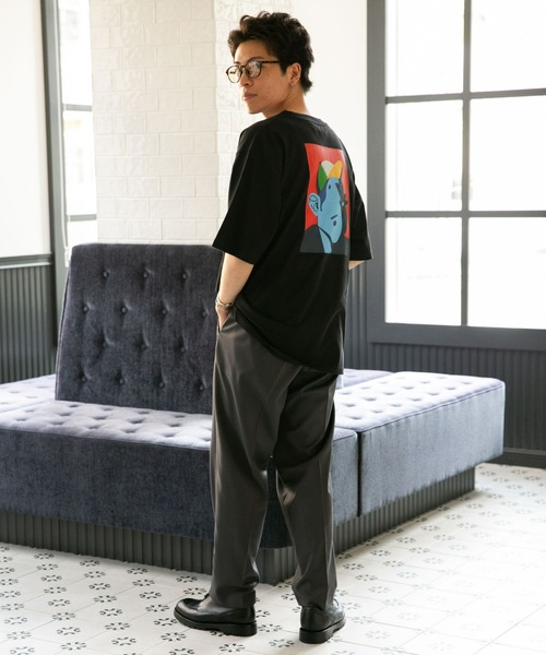 NANO universe(ナノユニバース)の「Eiji×nano・universeプリント 黒Tシャツ半袖(Tシャツ/カットソー・メンズ・ブラック系その他/ブラック系その他5/ブラック系その他3/ブラック系その他2/ブラック系その他4・S/M/L/XL)」の13枚目の写真