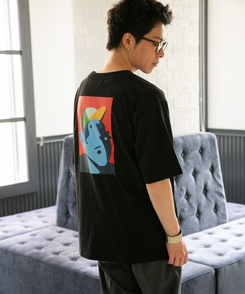 NANO universe(ナノユニバース)の「Eiji×nano・universeプリント 黒Tシャツ半袖(Tシャツ/カットソー・メンズ・ブラック系その他/ブラック系その他5/ブラック系その他3/ブラック系その他2/ブラック系その他4・S/M/L/XL)」の15枚目の写真