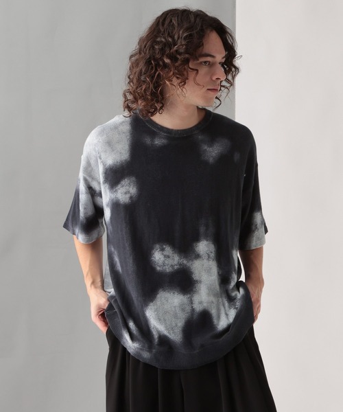 HARE（ハレ）の「ブラープリントニットプルオーバー(HARE)（ニット/セーター・メンズ・ブラック/レッド・FREE）」の4枚目の写真