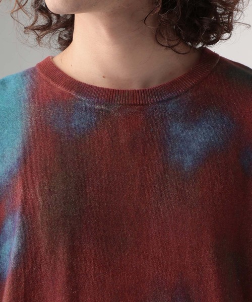 HARE（ハレ）の「ブラープリントニットプルオーバー(HARE)（ニット/セーター・メンズ・ブラック/レッド・FREE）」の11枚目の写真