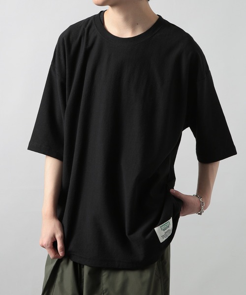 DISCUS(ディスカス)の「【DISCUS】プレミアムコットン ワイド×ルーズシルエット Tシャツ 半袖 ※4222-4601(Tシャツ/カットソー・メンズ・ブラック/アイボリー・M/L/XL)」の1枚目の写真