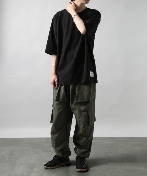 DISCUS(ディスカス)の「【DISCUS】プレミアムコットン ワイド×ルーズシルエット Tシャツ 半袖 ※4222-4601(Tシャツ/カットソー・メンズ・ブラック/アイボリー・M/L/XL)」の8枚目の写真