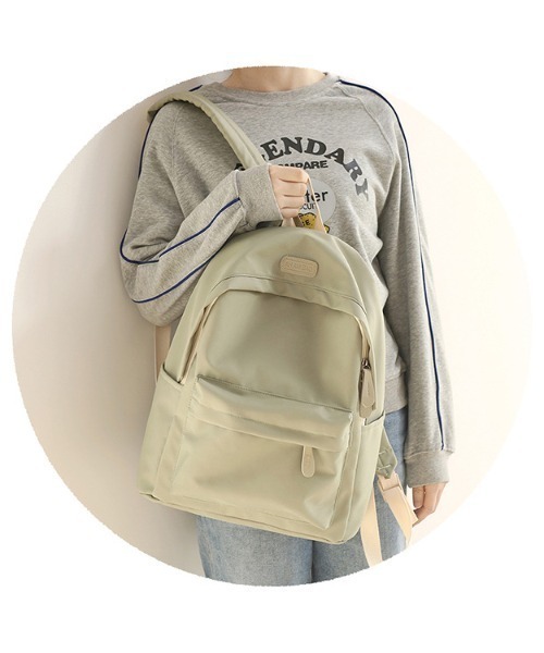 B'day(ビーデイ)の「【 B'day / ビーデー 】防水オックスフォード生地バックパック(バックパック/リュック・レディース・ベージュ/ホワイト/グリーン/グレー/ブルー/ブラック・FREE)」の7枚目の写真