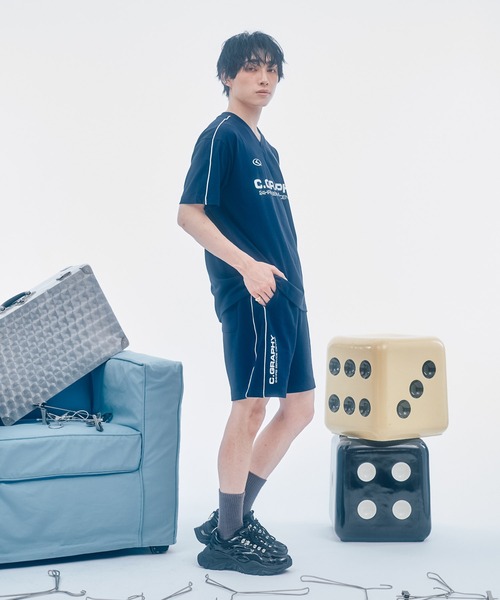 [CODEGRAPHY]24H Vネック マンツーマンTシャツ_WHITE★在庫あり codegraphy tシャツ 「日本限定商品」 24H TRACK OVER FIT V