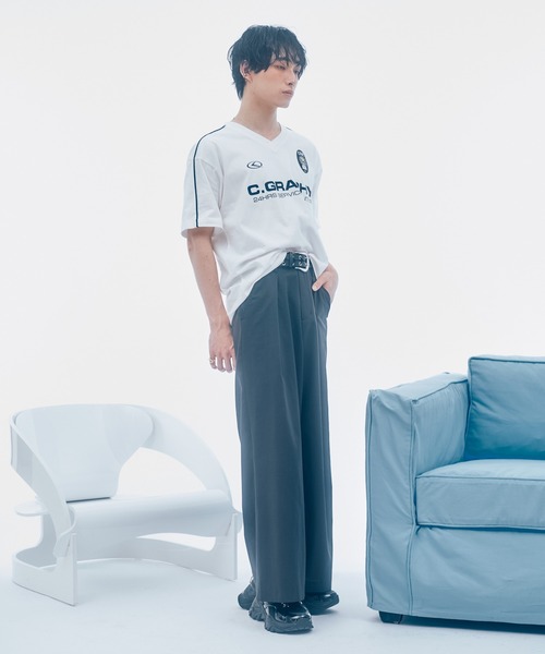 codegraphy（コードグラフィー）の「【日本限定商品】 24H TRACK OVER FIT V-NECK Tee（Tシャツ/カットソー・メンズ・ピンク/ブラック/ホワイト/ネイビー/グレー/レッド・MEDIUM/SMALL/LARGE/X-SMALL）」の14枚目の写真