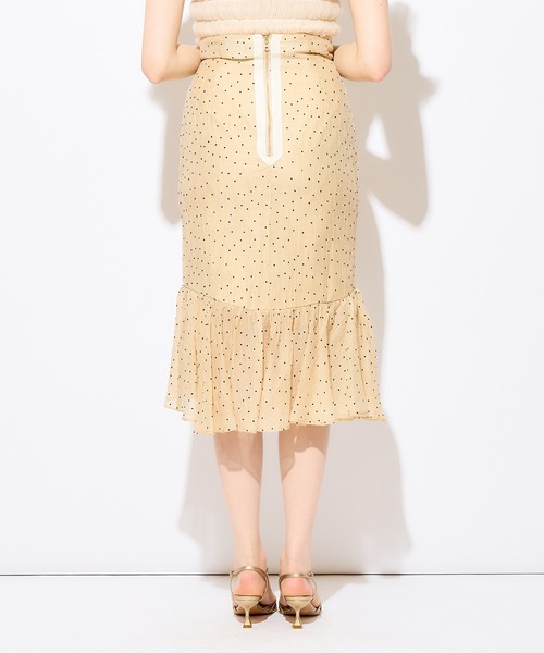 ME COUTURE(ミークチュール)の「フロッキードットレディスカート(スカート・レディース・ベージュ/アイボリー・0/1)」の14枚目の写真