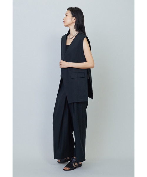 さら 1er arrondissement リネンコットンツイルバイオジレ 1er Arrondissement（プルミエアロンディスモン）の「リネン