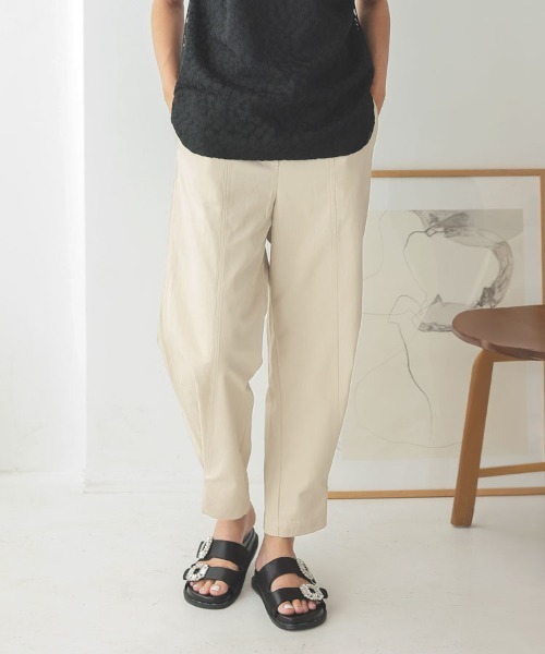 DONOBAN（ドノバン）の「裾ボタン2WAYパンツ（その他パンツ・レディース・ベージュ/ネイビー/ホワイト・SHORT/LONG）」の2枚目の写真