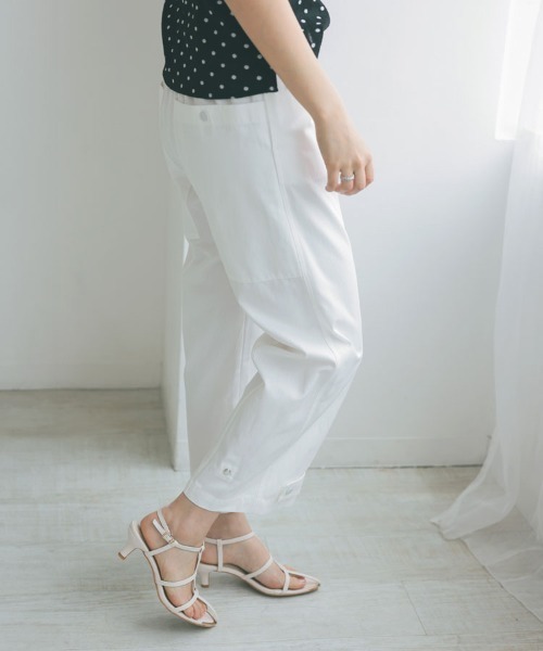 DONOBAN（ドノバン）の「裾ボタン2WAYパンツ（その他パンツ・レディース・ベージュ/ネイビー/ホワイト・SHORT/LONG）」の7枚目の写真