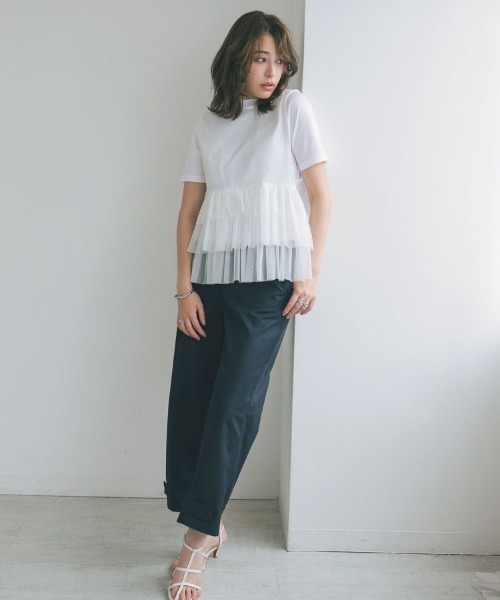 DONOBAN（ドノバン）の「裾ボタン2WAYパンツ（その他パンツ・レディース・ベージュ/ネイビー/ホワイト・SHORT/LONG）」の19枚目の写真