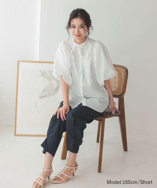 DONOBAN（ドノバン）の「裾ボタン2WAYパンツ（その他パンツ・レディース・ベージュ/ネイビー/ホワイト・SHORT/LONG）」の18枚目の写真