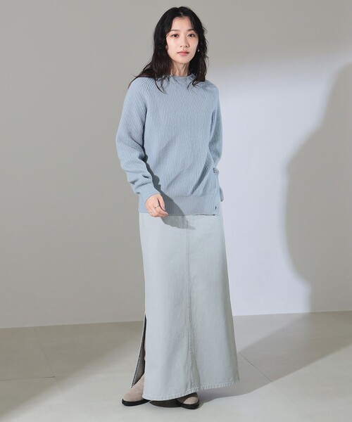 【セール】SLOANE / 3ゲージ 畦編み サイドボタン ニット（ニット/セーター）｜SLOANE（スローン）