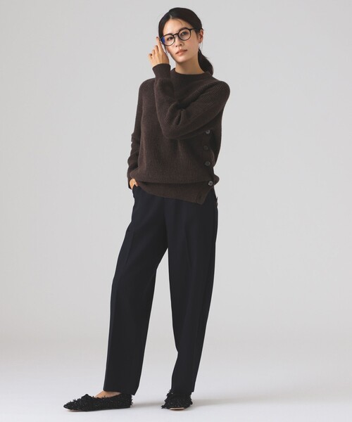 【セール】SLOANE / 3ゲージ 畦編み サイドボタン ニット（ニット/セーター）｜SLOANE（スローン）