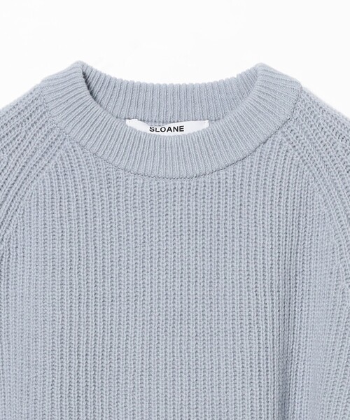 【セール】SLOANE / 3ゲージ 畦編み サイドボタン ニット（ニット/セーター）｜SLOANE（スローン）