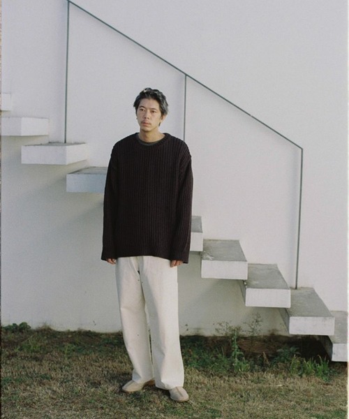 LIDNM（リドム）の「SPINTAPE YARN MESH KNIT（ニット/セーター）」 - WEAR 