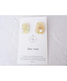 【chez vous】Ink art pearl イヤリング(MA)