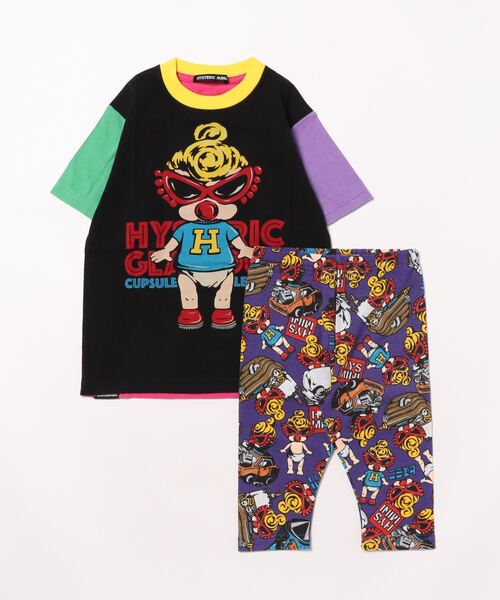 HYSTERIC MINI(ヒステリックミニ)の「Hystericmini CAPSULE TOY 半袖&レギンス セット(その他トップス・キッズ・ホワイト/ブラック・105/110)」の2枚目の写真