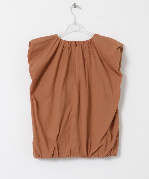 LAATO（ラート）の「gather blouse（シャツ/ブラウス・レディース・ダークグレー/オレンジ/ライトグレー・FREE）」の7枚目の写真