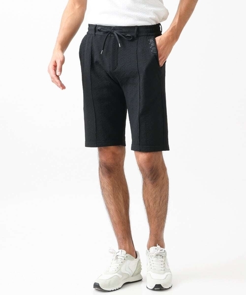 MICHEL KLEIN HOMME (ミッシェルクランオム)の「ニットショートパンツ セットアップ(スラックス・メンズ・ブラック/グリーン・MEDIUM/LARGE/X-LARGE)」の2枚目の写真