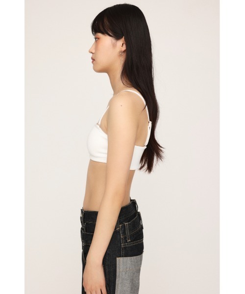 SLY（スライ）の「【カップ付き】PAD IN BRA TOP パッド イン ブラトップ（キャミソール・レディース・ホワイト/ブラック・FREE）」の6枚目の写真