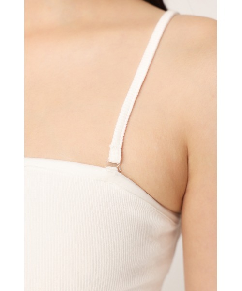 SLY（スライ）の「【カップ付き】PAD IN BRA TOP パッド イン ブラトップ（キャミソール・レディース・ホワイト/ブラック・FREE）」の9枚目の写真