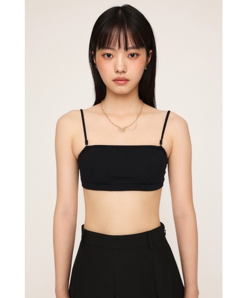 SLY（スライ）の「【カップ付き】PAD IN BRA TOP パッド イン ブラトップ（キャミソール・レディース・ホワイト/ブラック・FREE）」の11枚目の写真