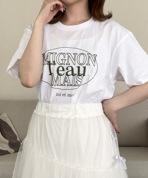 cuorequal(クオレコール)の「スポーティー半袖Tシャツ(Tシャツ/カットソー・レディース・ホワイト・MEDIUM/LARGE)」の3枚目の写真