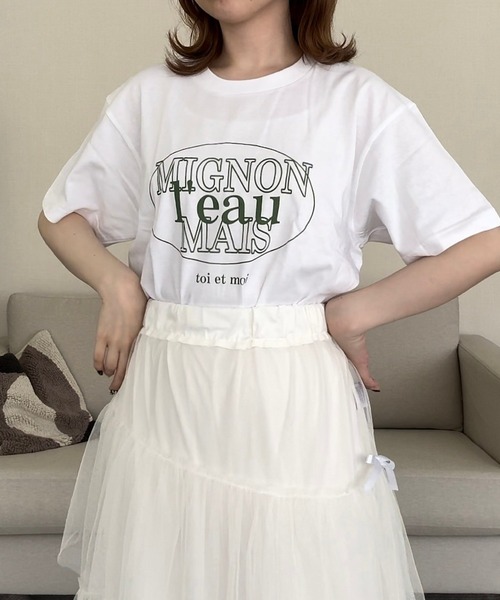 cuorequal(クオレコール)の「スポーティー半袖Tシャツ(Tシャツ/カットソー・レディース・ホワイト・MEDIUM/LARGE)」の4枚目の写真