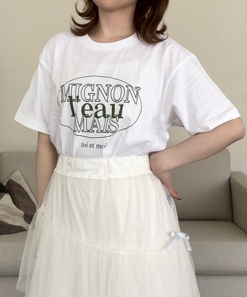 cuorequal(クオレコール)の「スポーティー半袖Tシャツ(Tシャツ/カットソー・レディース・ホワイト・MEDIUM/LARGE)」の5枚目の写真