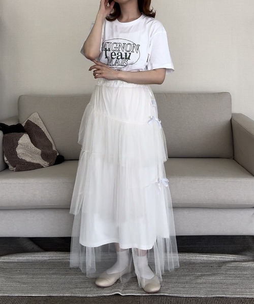 cuorequal(クオレコール)の「スポーティー半袖Tシャツ(Tシャツ/カットソー・レディース・ホワイト・MEDIUM/LARGE)」の7枚目の写真