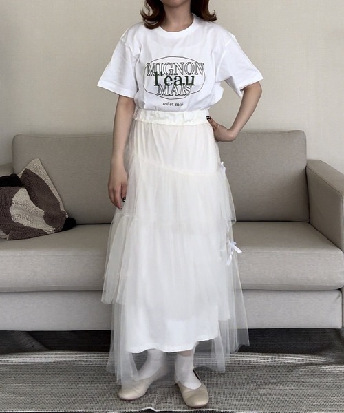 cuorequal(クオレコール)の「スポーティー半袖Tシャツ(Tシャツ/カットソー・レディース・ホワイト・MEDIUM/LARGE)」の8枚目の写真