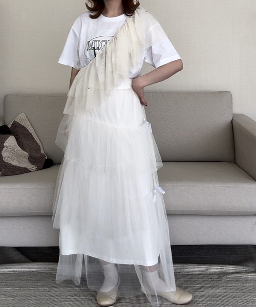 cuorequal(クオレコール)の「スポーティー半袖Tシャツ(Tシャツ/カットソー・レディース・ホワイト・MEDIUM/LARGE)」の10枚目の写真