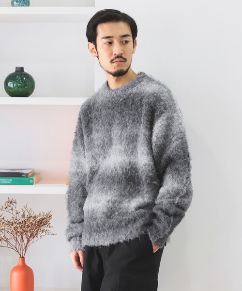 B:MING by BEAMS（ビーミングバイビームス）の「3ゲージ グラデーション ニット（ニット/セーター・メンズ・オリーブ/グレー/ネイビー・LARGE/MEDIUM/SMALL/X-LARGE）」の22枚目の写真