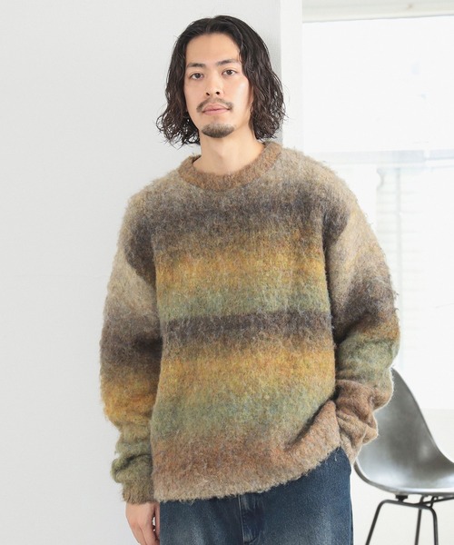 ネ*イ様 BEAMS GOLF グラデーションニットセーター Lサイズ BEAMS GOLF（ビームス ゴルフ）〈WOMEN〉 ORANGE LABEL