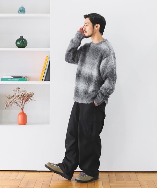 B:MING by BEAMS（ビーミングバイビームス）の「3ゲージ グラデーション ニット（ニット/セーター・メンズ・オリーブ/グレー/ネイビー・LARGE/MEDIUM/SMALL/X-LARGE）」の6枚目の写真