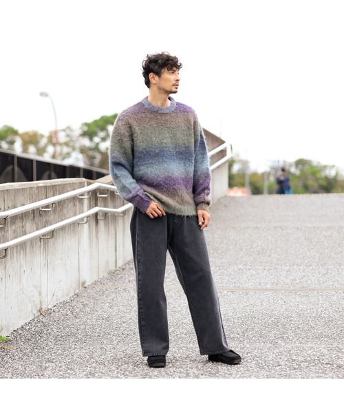 B:MING by BEAMS（ビーミングバイビームス）の「3ゲージ グラデーション ニット（ニット/セーター・メンズ・オリーブ/グレー/ネイビー・LARGE/MEDIUM/SMALL/X-LARGE）」の13枚目の写真