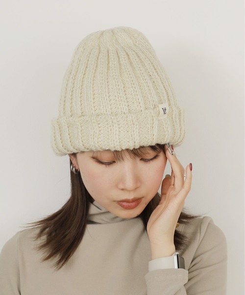 ROOPTOKYO（ループトウキョウ）の「VARZAR/バザール monogram label rung beanie ビーニー（ニットキャップ/ビーニー・メンズ・ブラック/アイボリー/グレー・FREE）」の6枚目の写真